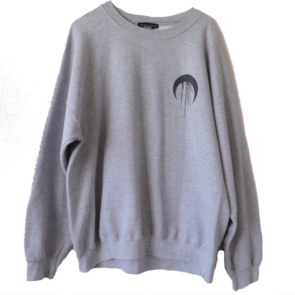 Black Scale Other - Black Scale Grey Crescent Moon Pullover Crewneck